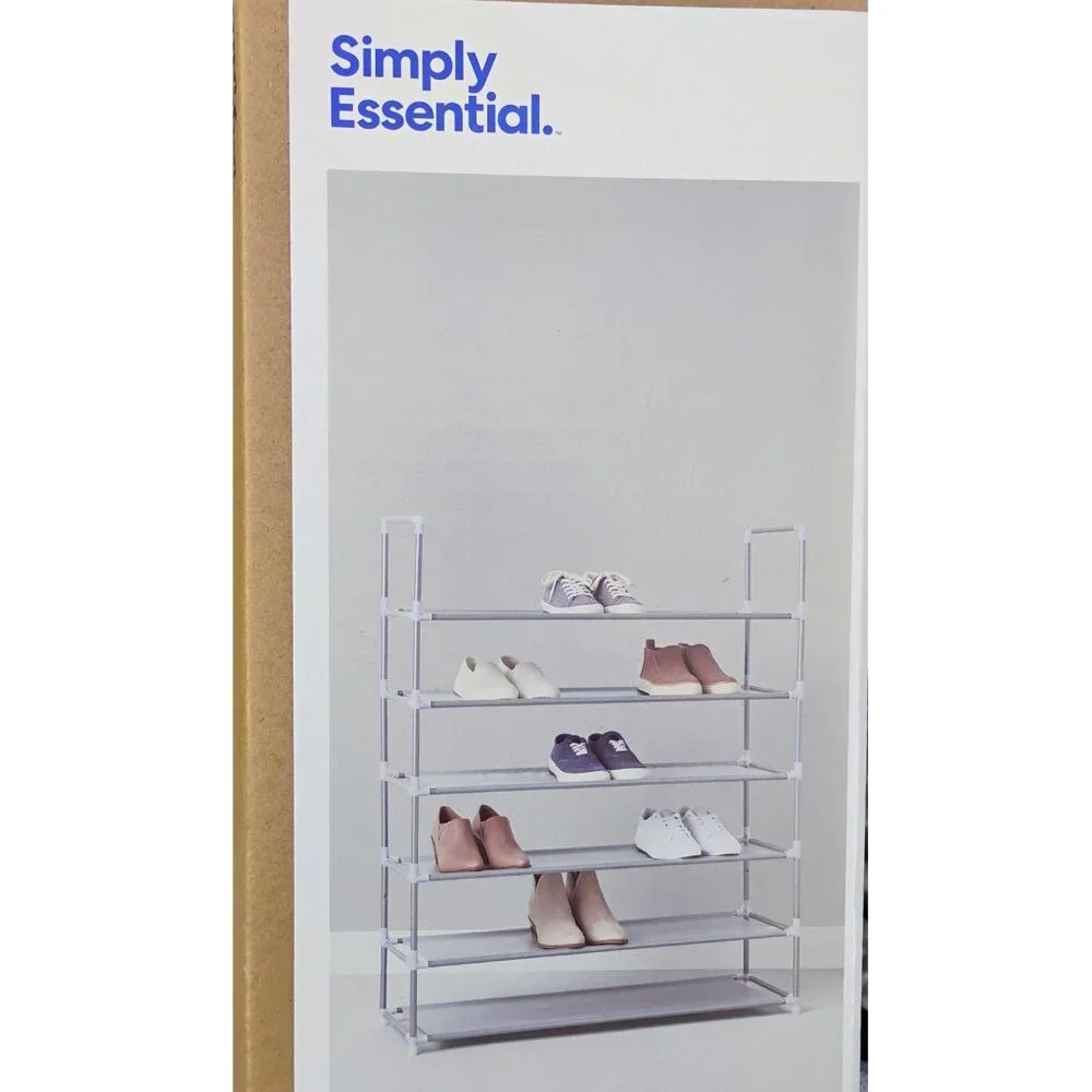 closet shoe organizer racks simply essential 6 tier fabric (H142)